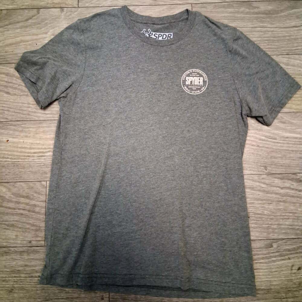 Spyder Surfboards Gray Heather Logo T-Shirt Size L